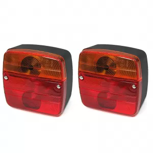 Tail lights set lighting trailer caravan universal with E-mark