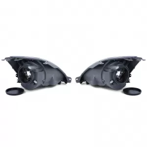 Headlights H4 Black with Motor Pair for Ford Fiesta JH JD 05-07