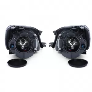 Headlights H4 Black with Motor Pair for Ford Fiesta JH JD 05-07