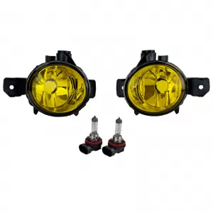 Clear glass fog light set yellow for 1 Series BMW E81 E82 E87 E88 X3 E83 X5 E70