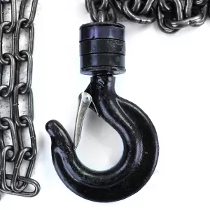 RAMROXX Pro 1000kg Chain Hoist Pulley Black up to 4 Meters