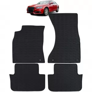 image-6-Prémium gumi autószőnyeg garnitúra fekete Audi A4 B8 Sedan Avant 8K 07-15
