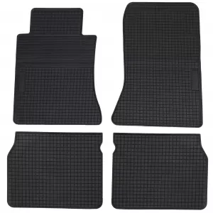 Car Rubber Floor Mats Black Premium Set for Mercedes E-Class W124 84-97-image-6191781