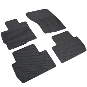 Car Rubber Floor Mats Black Premium Set for Mitsubishi Outlander 12-15