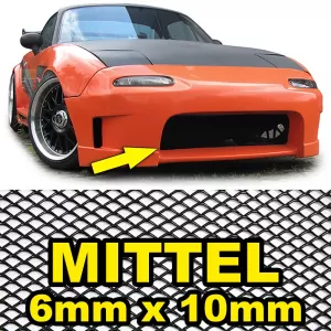Aluminum mesh racing grille honeycomb grille race grille 100x40cm 6x10mm black