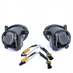 Clear Glass LED Fog Lights Black Smoke for Audi A4 8K A6 4F Q5 Seat Exeo