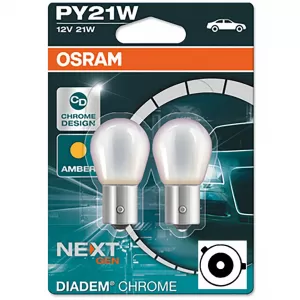 Osram Diadem BAU15s chrome bulbs for indicators, tail lights, offset pins