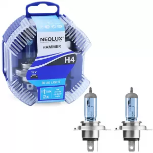 NEOLUX Osram H4 Blue Light 60/55W 12V Halogen Bulbs Xenon Look 2 Pieces