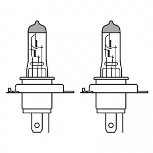 NEOLUX Osram H4 Blue Light 60/55W 12V Halogen Bulbs Xenon Look 2 Pieces