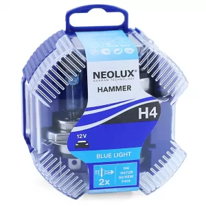 NEOLUX Osram H4 Blue Light 60/55W 12V Halogen Bulbs Xenon Look 2 Pieces