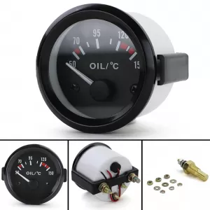 52mm auxiliary gauge oil temperature youngtimer classic black