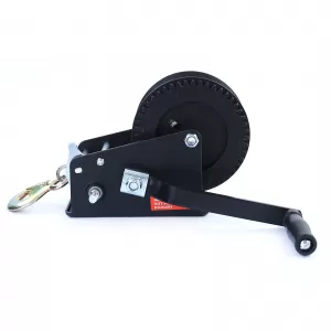 Professionelle Handwinde schwarz mit Drahtseil 1500kg 10 Meter-image-6191956