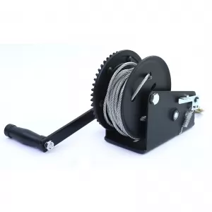 Professionelle Handwinde schwarz mit Drahtseil 1500kg 10 Meter-image-6191959