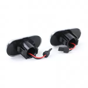 LED oldalindex szett, átlátszó üveg, króm, Smart Fortwo 453 Coupe Cabrio 2014-től-image-6191987