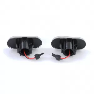 LED oldalindex szett, átlátszó üveg, króm, Smart Fortwo 453 Coupe Cabrio 2014-től-image-6191988