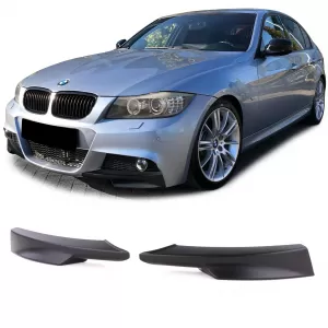 Front spoiler flaps splitter black matte fits for 3 Series BMW E90 E91 08-12