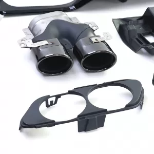 Diffusore posteriore sportivo con terminali di scarico neri adatto per Mercedes E-Class W213 Sedan dal 16-image-6192082