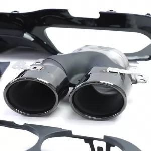 Diffusore posteriore sportivo con terminali di scarico neri adatto per Mercedes E-Class W213 Sedan dal 16-image-6192083