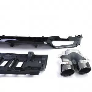 Diffusore posteriore sportivo con terminali di scarico neri adatto per Mercedes E-Class W213 Sedan dal 16-image-6192085