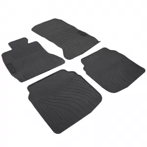 Car Rubber Floor Mats Black Premium Set suitable for 7 Series BMW F01 2008-2015