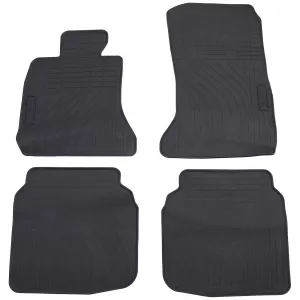 Car Rubber Floor Mats Black Premium Set suitable for 7 Series BMW F01 2008-2015