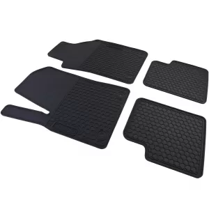 Car Rubber Floor Mats Black Premium Set for Fiat 500 500C 2007-2022