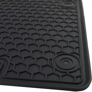 Car Rubber Floor Mats Black Premium Set for Fiat 500 500C 2007-2022
