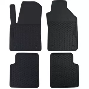 Car Rubber Floor Mats Black Premium Set for Fiat 500 500C 2007-2022