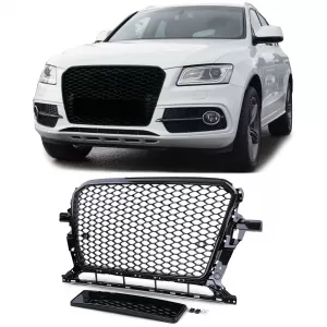 image-30-Honeycomb Sport hűtőrács embléma nélkül fényes fekete Audi Q5 8R 12-16