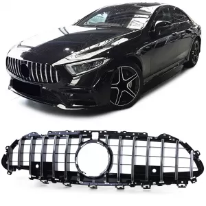 Sport grille chrome glossy black for Mercedes CLS C257 from 17