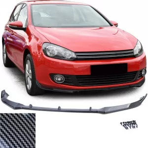 Front spoiler lip performance carbon look for VW Golf 6 5K1 2008-2012