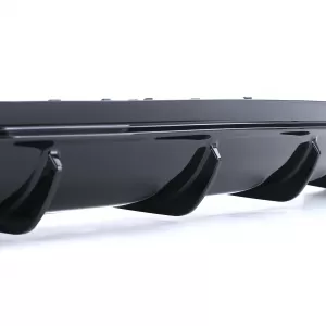 Diffusore posteriore sportivo nero lucido con terminali cromati adatto per Mercedes CLA C117 16-19-image-6192312