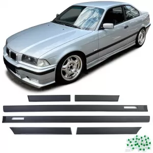 Door trim impact moldings 6-piece set fits BMW 3 Series E36 Coupe Cabrio M 90-99
