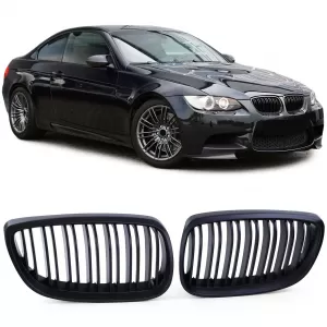 Double Slat Performance Kidney Grille Black for 3 Series BMW E92 E93 2005-2010
