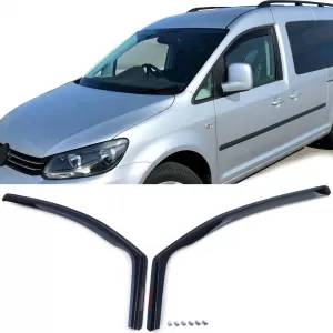 Wind deflector rain deflector wind protection black smoke for VW Caddy 3 04-15