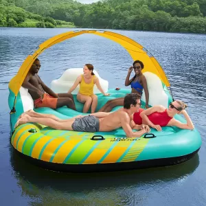Bestway 5-person inflatable Sunny Lounge island with canopy 291x265x83cm