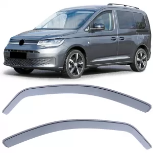 Wind deflector rain deflector wind protection black smoke for VW Caddy 5 SB from 20