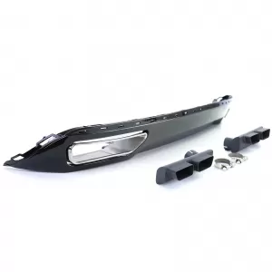 Diffusore posteriore + terminali di scarico look W12 adatto per Audi A6 C7 4G 10-14 2.8 3.0 senza S-Line-image-6192444
