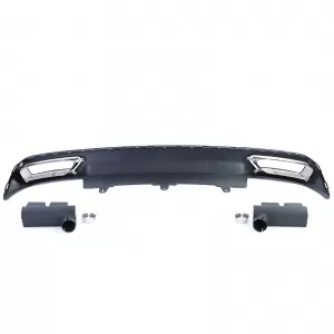 Diffusore posteriore + terminali di scarico look W12 adatto per Audi A6 C7 4G 10-14 2.8 3.0 senza S-Line-image-6192450