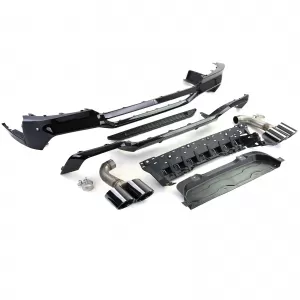 Rear Diffuser Performance Conversion + Black Tailpipes fits BMW X4 G02 18-21