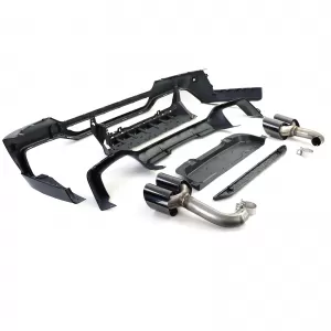 Rear Diffuser Performance Conversion + Black Tailpipes fits BMW X4 G02 18-21
