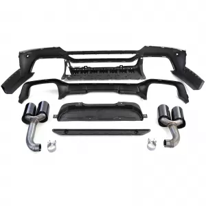 Rear Diffuser Performance Conversion + Black Tailpipes fits BMW X4 G02 18-21