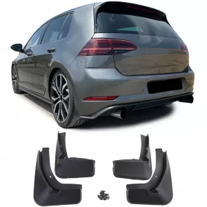 Mud flap set front and rear black for VW Golf 7 GTI GTD13-17