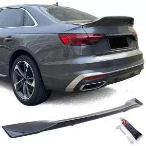Ducktail rear spoiler black gloss fits Audi A4 8W 15-22 sedan