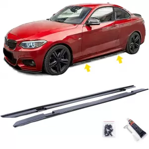 Side Skirt Extension Gloss Black suitable for 2 Series BMW F22 F23 from 13