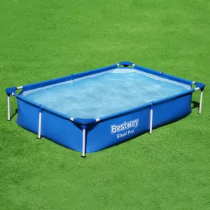 Rectangular swimming pool BESTWAY Steel Pro Frame with filter + pump 221x150x43cm-image-6192629