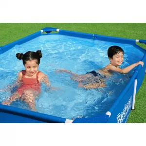 Rectangular swimming pool BESTWAY Steel Pro Frame with filter + pump 221x150x43cm-image-6192633