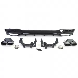 Set di diffusori posteriori sportivi con terminali neri adatti per Mercedes GLS X166 15-19-image-6192709