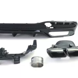 Set di diffusori posteriori sportivi con terminali neri adatti per Mercedes GLS X166 15-19-image-6192713