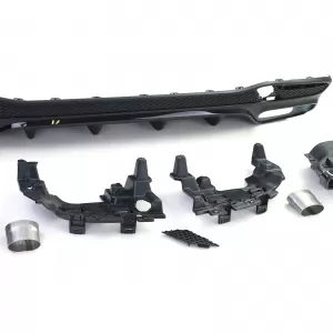 Set di diffusori posteriori sportivi con terminali neri adatti per Mercedes GLS X166 15-19-image-6192714